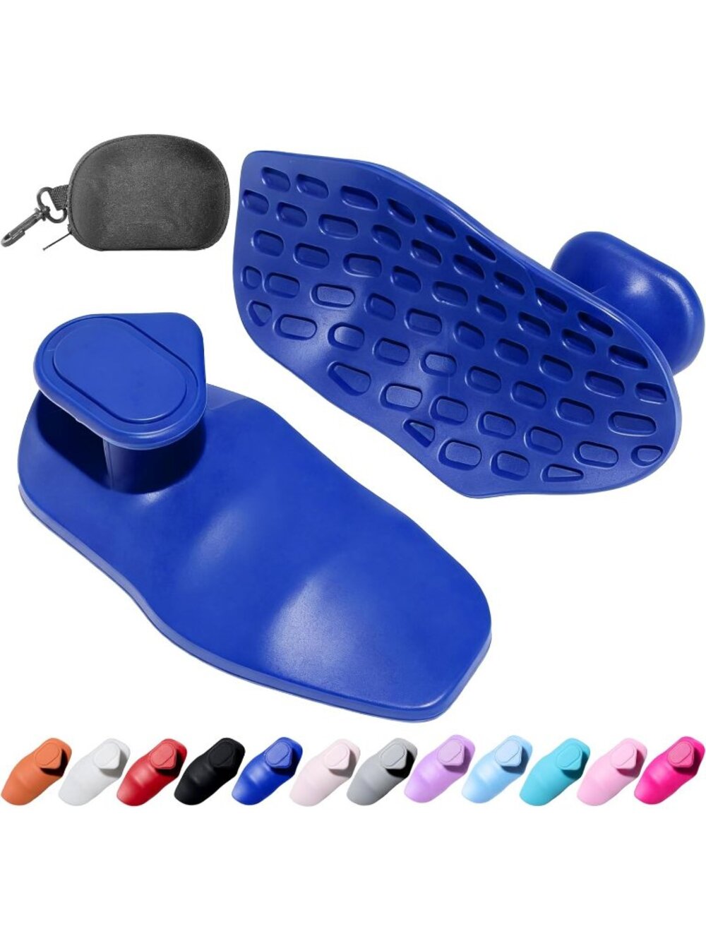 Silicone Gym Workout Grips Weight Lifting Pads Gloves Alternative Blue Case